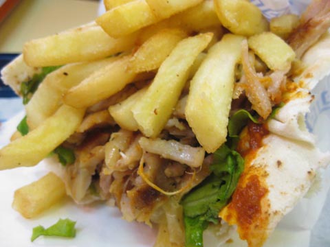 Chicken gyros with fries! 4.50 euros