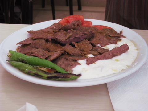 Iskender kebab (sometimes called Alexander Kebab)
