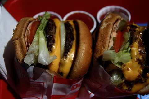 In-N-Out Animal Style Burgers