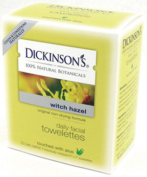 Dickinson's Witch Hazel Towelettes, $4.50