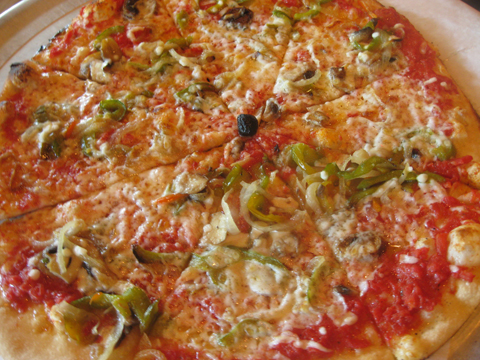 Tucci Veggie pizza, $17.50 for a large