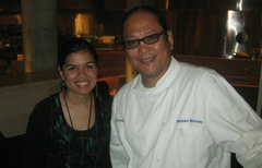 Me and Chef Morimoto! Did I mention he signed my sushi mat for me??