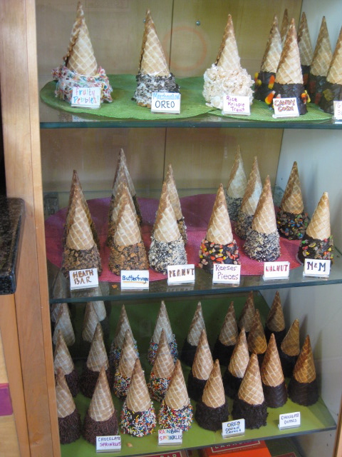 Candy decorated cones