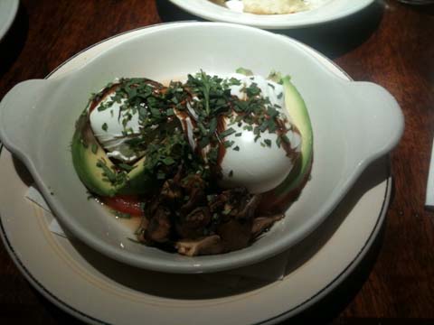 Avocado and Wild Mushrooms, and Toasted English Muffin, $11.50 