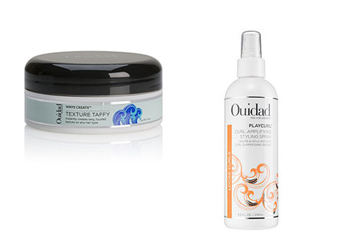 Ouidad's Texture Taffy and PlayCurl Amplifying styling spray